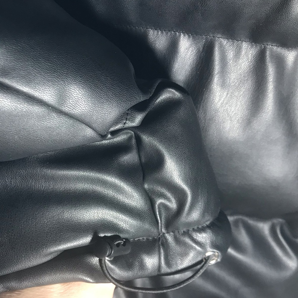Fashion Nova Above Status Puffer Coat S small faux vegan leather - Picture 13 of 16